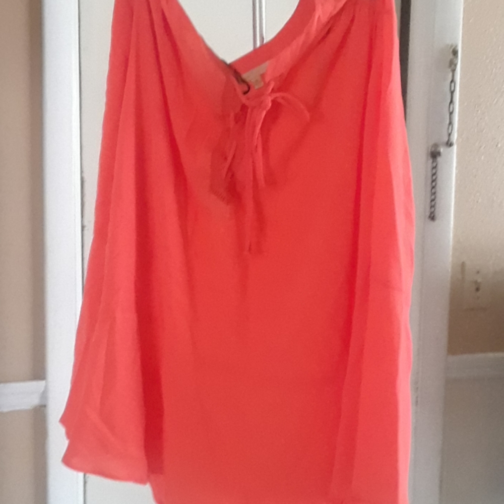 Neon orange blouse